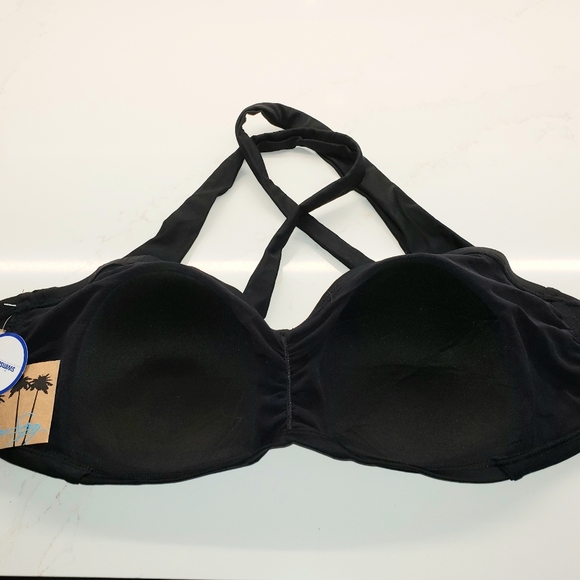 NWT black bandeau halter bikini top - Picture 4 of 5